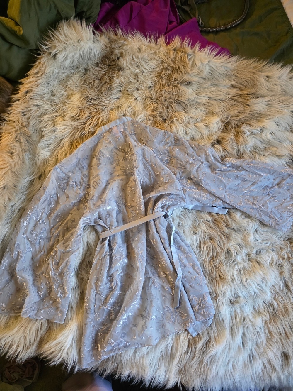 Devoré Dreams Velvet Short Robe - Picture 4 of 6